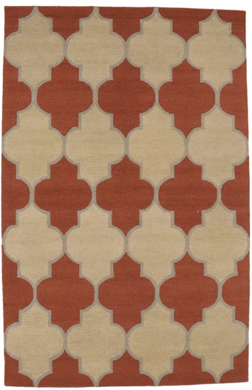 Multicolored Trellis 5X8 Hand-Tufted Modern Rug