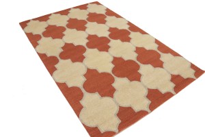 Multicolored Trellis 5X8 Hand-Tufted Modern Rug