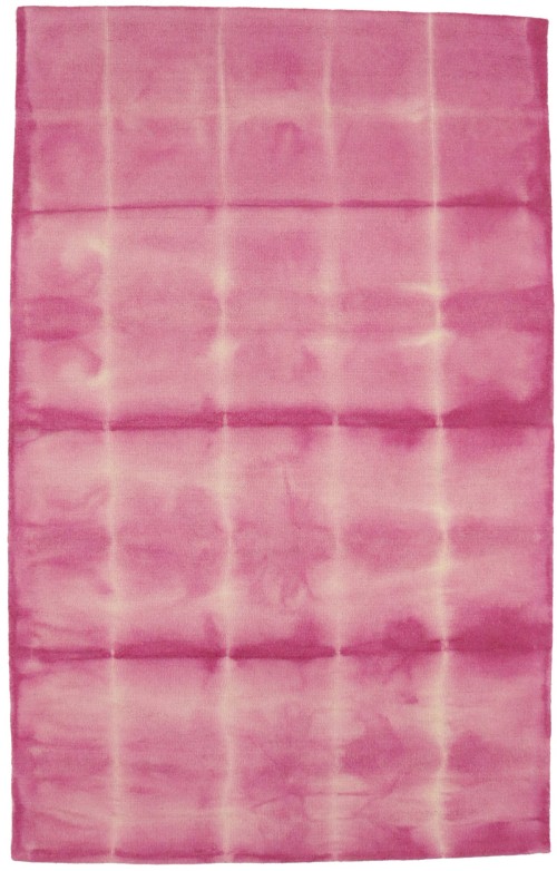 Fuchsia Tie-Dye 5X8 Hand-Tufted Modern Rug