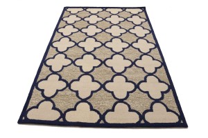 Multicolored Trellis 5X8 Hand-Tufted Modern Rug