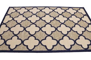 Multicolored Trellis 5X8 Hand-Tufted Modern Rug