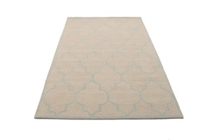 Cream Trellis 5X8 Hand-Tufted Modern Rug