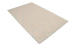Cream Trellis 5X8 Hand-Tufted Modern Rug