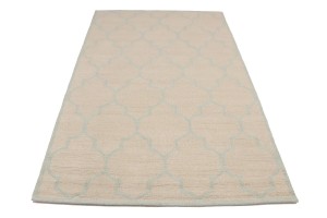 Cream Trellis 5X8 Hand-Tufted Modern Rug