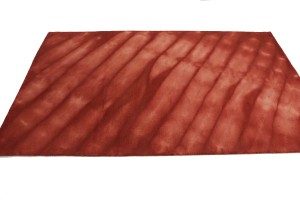 Maroon Red Tie-Dye 5X8 Hand-Tufted Modern Rug