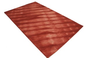 Maroon Red Tie-Dye 5X8 Hand-Tufted Modern Rug