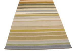 Multicolored Stripes 5X8 Hand-Tufted Modern Rug
