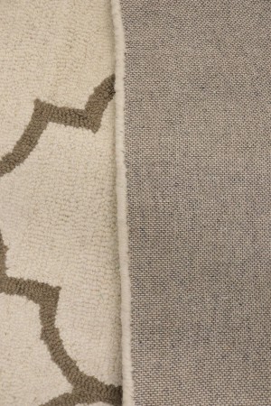 Cream Trellis 5X8 Hand-Tufted Modern Rug