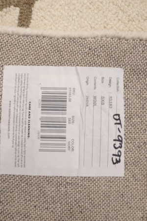 Cream Trellis 5X8 Hand-Tufted Modern Rug