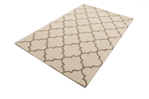 Cream Trellis 5X8 Hand-Tufted Modern Rug