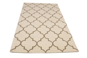 Cream Trellis 5X8 Hand-Tufted Modern Rug