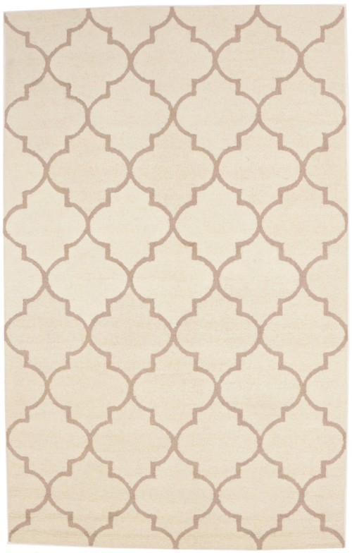 Cream Trellis 5X8 Hand-Tufted Modern Rug