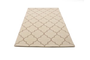 Cream Trellis 5X8 Hand-Tufted Modern Rug