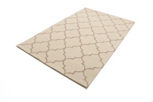 Cream Trellis 5X8 Hand-Tufted Modern Rug