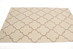 Cream Trellis 5X8 Hand-Tufted Modern Rug