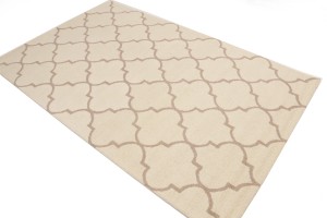 Cream Trellis 5X8 Hand-Tufted Modern Rug