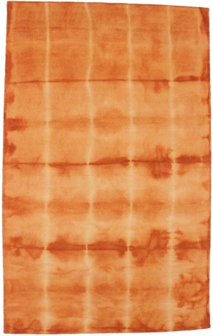 Solar Orange Tie-Dye 5X8 Hand-Tufted Modern Rug