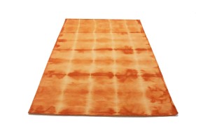 Solar Orange Tie-Dye 5X8 Hand-Tufted Modern Rug