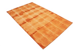 Solar Orange Tie-Dye 5X8 Hand-Tufted Modern Rug