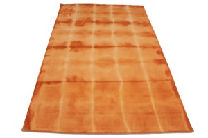 Solar Orange Tie-Dye 5X8 Hand-Tufted Modern Rug