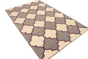 Multicolored Trellis 5X8 Hand-Tufted Modern Rug