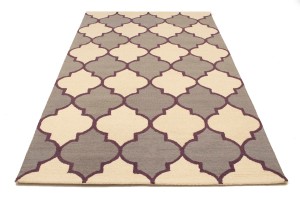 Multicolored Trellis 5X8 Hand-Tufted Modern Rug