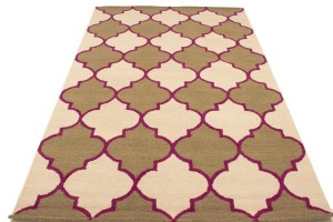Multicolored Trellis 5X8 Hand-Tufted Modern Rug