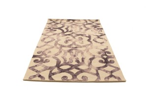 Dark Purple Abstract 5X8 Hand-Tufted Modern Rug
