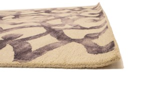 Dark Purple Abstract 5X8 Hand-Tufted Modern Rug