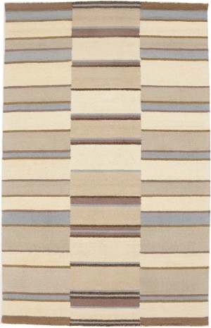 Multicolored Stripes 5X8 Hand-Tufted Modern Rug