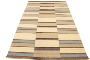 Multicolored Stripes 5X8 Hand-Tufted Modern Rug