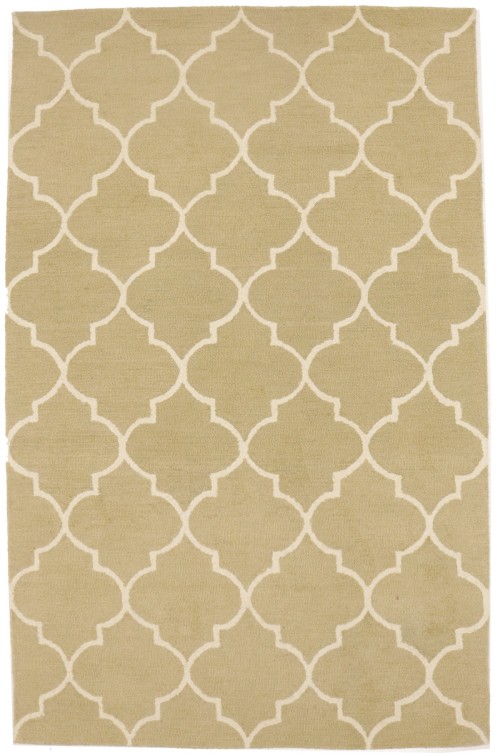 Beige Trellis 5X8 Hand-Tufted Modern Rug