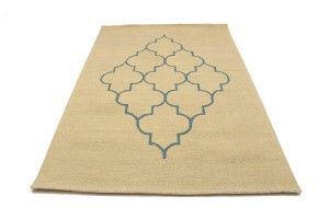 Beige Trellis 5X8 Hand-Tufted Modern Rug