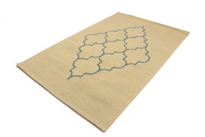 Beige Trellis 5X8 Hand-Tufted Modern Rug