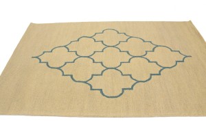 Beige Trellis 5X8 Hand-Tufted Modern Rug