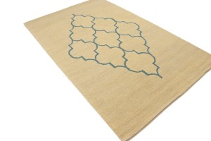 Beige Trellis 5X8 Hand-Tufted Modern Rug