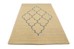 Beige Trellis 5X8 Hand-Tufted Modern Rug