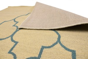 Beige Trellis 5X8 Hand-Tufted Modern Rug