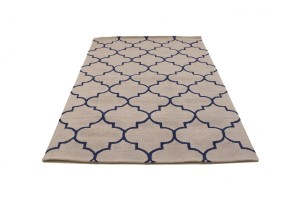Greige & Plum Trellis 5X8 Hand-Tufted Modern Rug