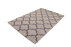 Greige & Plum Trellis 5X8 Hand-Tufted Modern Rug