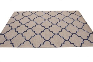 Greige & Plum Trellis 5X8 Hand-Tufted Modern Rug