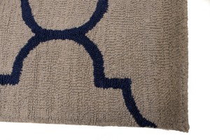Greige & Plum Trellis 5X8 Hand-Tufted Modern Rug