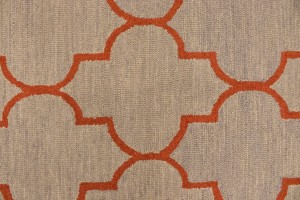 Beige & Orange Trellis 5X8 Hand-Tufted Modern Rug