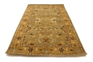 Khaki Floral 5X8 Hand-Tufted Modern Rug