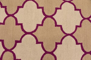 Cream Beige Fuchsia Tie-Dye 5X8 Hand-Tufted Modern Rug