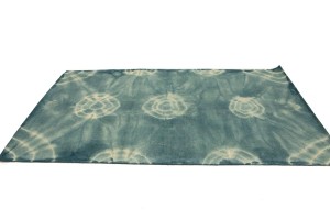 Dark Teal Tie-Dye 5X8 Hand-Tufted Modern Rug