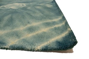 Dark Teal Tie-Dye 5X8 Hand-Tufted Modern Rug