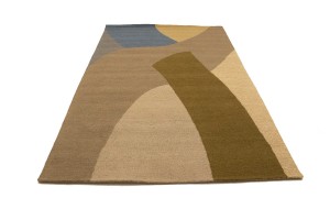 Multicolored Abstract 5X8 Hand-Tufted Modern Rug