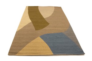 Multicolored Abstract 5X8 Hand-Tufted Modern Rug