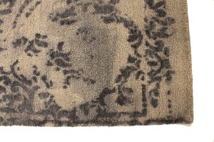 Dark Taupe Floral 5X8 Hand-Tufted Modern Rug